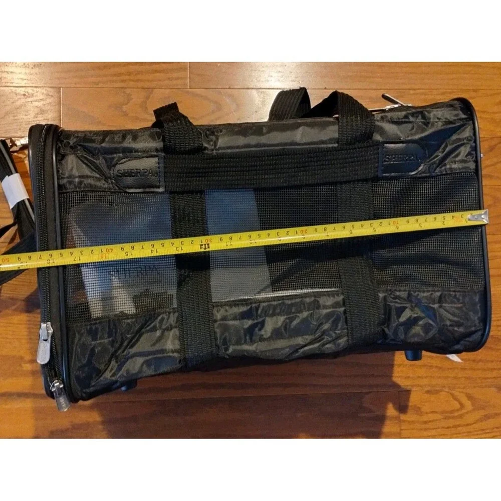 Sherpa Original Deluxe Travel Pet Carrier, Dog Cat Airline Approved Black, Large
